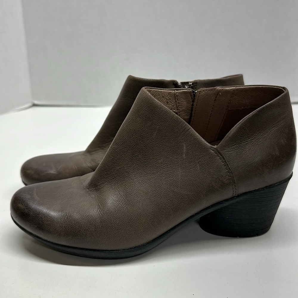 Dansko Raina Ankle Boots Burnished Calf Leather Boot Chestnut Brown Size 36